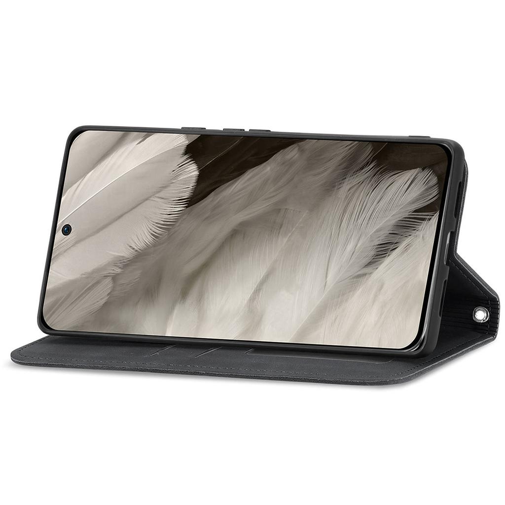 For Google Pixel 8a Book Style Flip Case PU Leather Skin-touch Phone Cover
