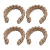 4pcs Jute Curtain Tiebacks Curtain Rope Lightweight Decorative Curtain Holdbacks for Cottages Sunroo
