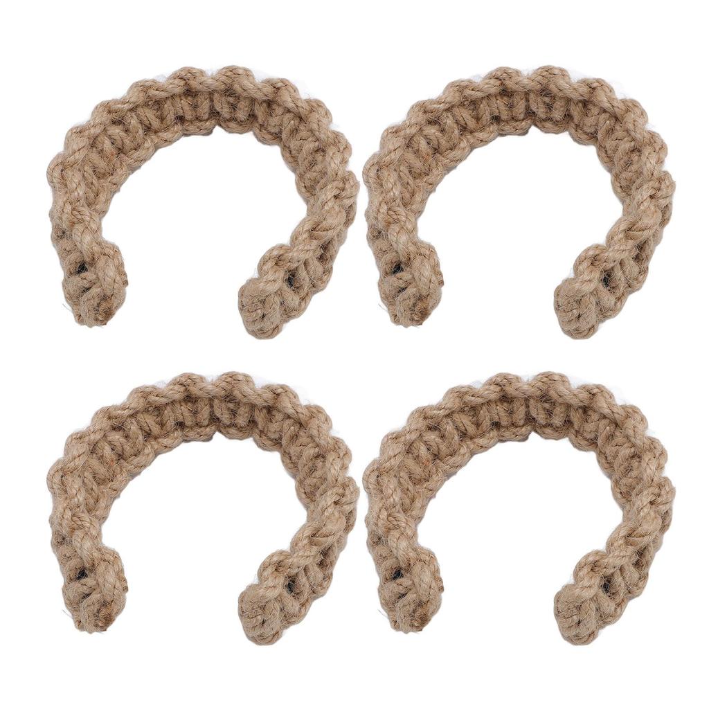 4pcs Jute Curtain Tiebacks Curtain Rope Lightweight Decorative Curtain Holdbacks for Cottages Sunroo