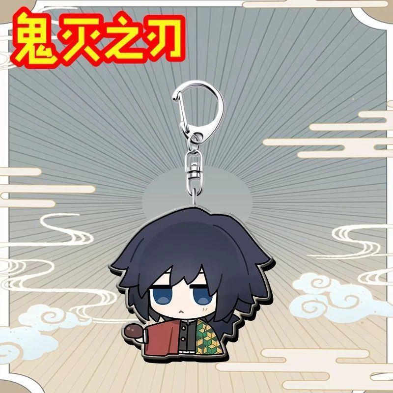 

Kimetsu No Yaiba Anime Giyu Tomioka Cute Acrylic Keychain Accessory Student Gift Backpack Charm Friend Present 5cm