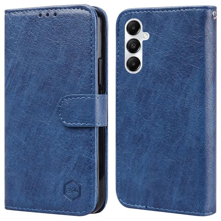 

For Samsung Galaxy A55 5G Case Solid Color PU Leather Stand Phone Cover