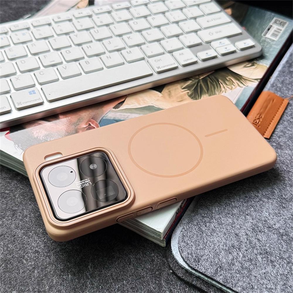 Ultradünne einfarbige matte Hart-PC-Hülle für Xiaomi Mi 15 Pro 14 Ultra 14T 13 CIVI 5 Pro Slim magnetische kabellose Ladehülle