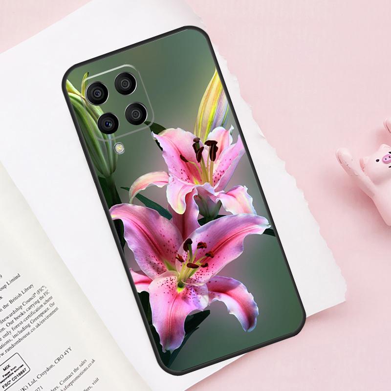 Colorful Flower Lily For Samsung Galaxy M13 M23 M33 M53 M30s M31s M32 M52 M12 M55 M15 M20 M21 M51 M34 M54 Case