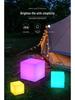 Seven-Color LED Luminous Cube: Night Light Stool & Outdoor Courtyard Lamp