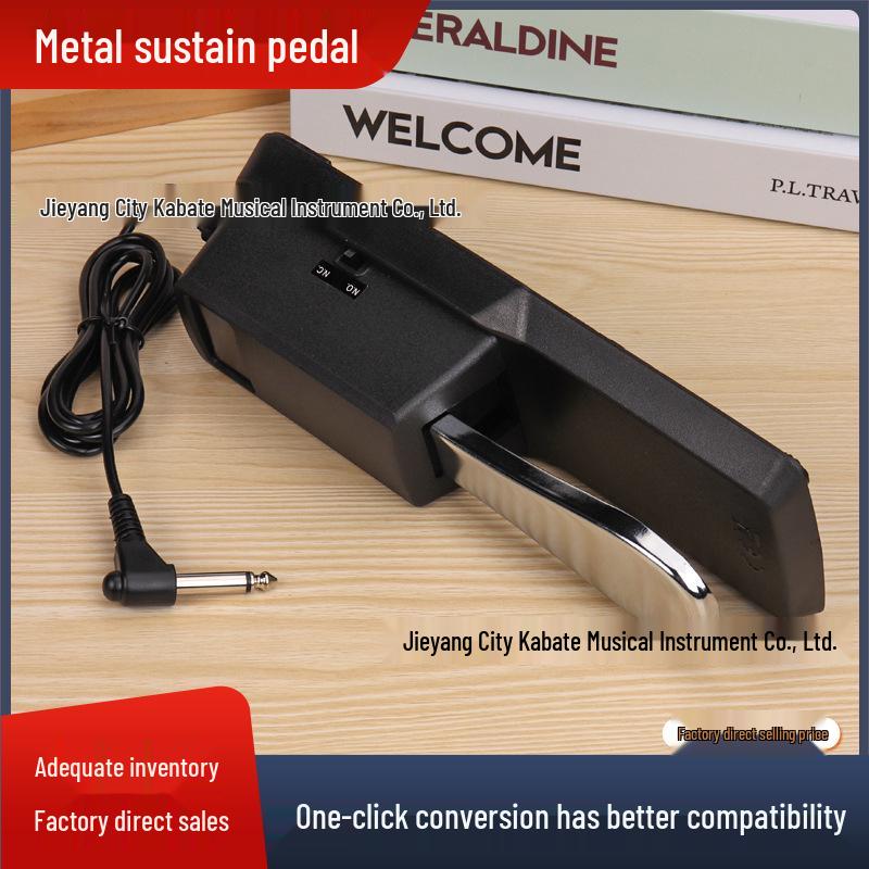 Premium Dayanıklı Dijital Piyano Sustain Pedalı - Evrensel Metal Klavye Aksesuarı