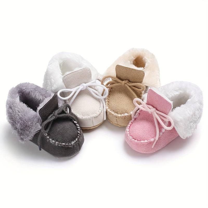 New Winter Baby Boots for Kids with Warm Soles, Infant Toddler Walking Shoes