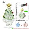 Glass Christmas Tree Ornament Ceramic Rotating Desktop Decoration Christmas Gift for Home Party Holiday Decor Decoration Props