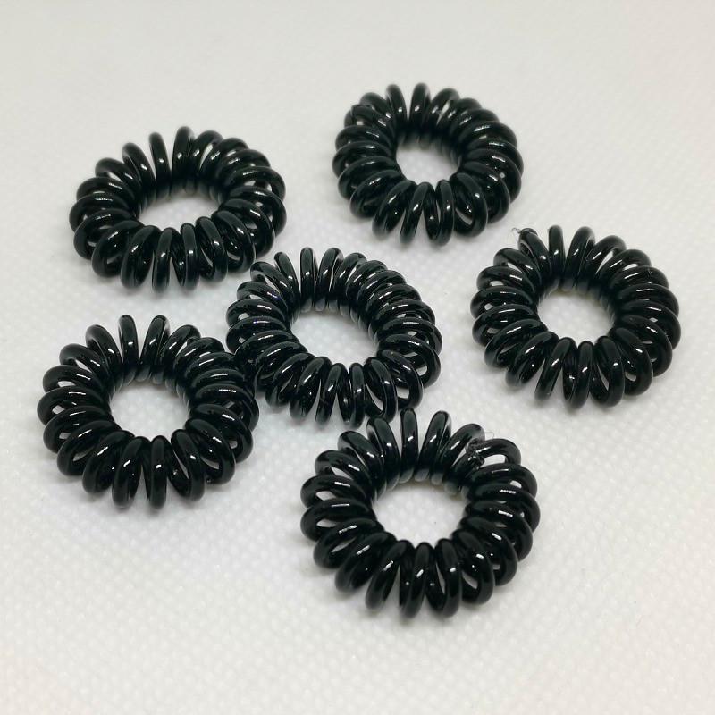 

Черная мультяшная резинка для волос, маленькая 2,5 см резинка-телефонный шнур для детей, милый аксессуар-резинка для волос