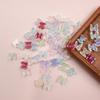 100Pcs 6mm AB Nail Art  Handmade No Holes Butterfly Shape Resion Beads Spacer Beads Loose DIY For Jewelry Makeing Charms Colour