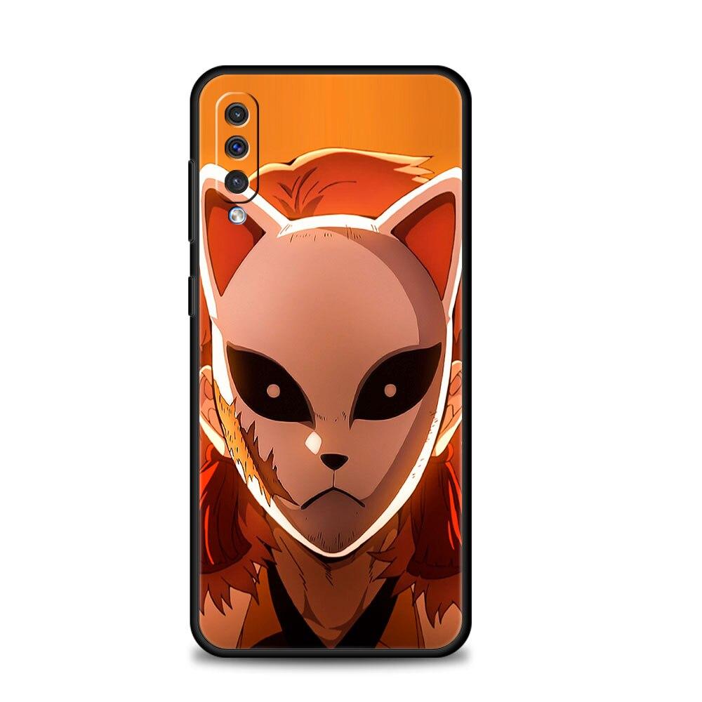 Demon Slayer Kimetsu No Yaiba Coque dla Samsung Galaxy A10s A40 A30 A20e A70 A10 Note 20 Ultra 10 A20s A50 Czarny Telefon komórkowy