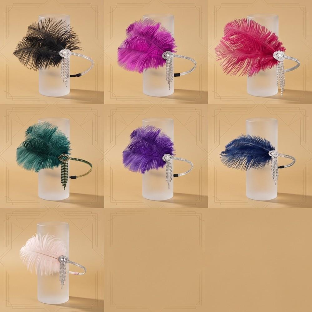 Vintage 1920s Headband Retro Flapper Headband Accessories Feather Headband Ceremony