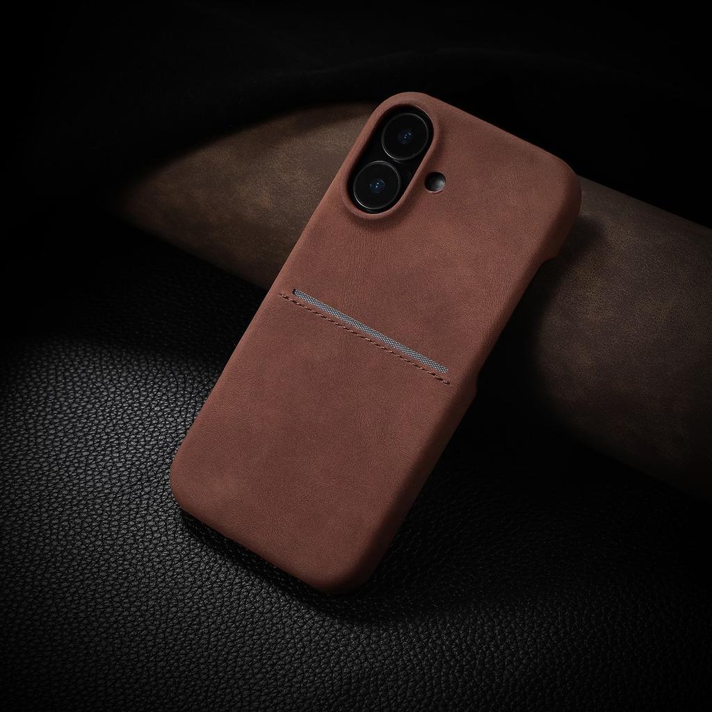 Suitable for Apple 16 Promax Skinfeeling Sheepskin Phone Case Card Apple 15 Advanced Anti Drop Magnetic Protective Case