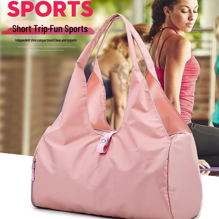 Stylish Large-Capacity Travel Bag with Shoe Compartment – Lightweight, Versatile for Yoga, Training, and Short Trips (Shoulder/Crossbody)