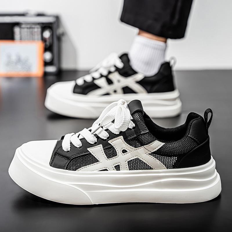 Personalized board shoes fashionable and versatile 2026 new summer hollow breathable shoes mesh flying woven skateboard shoes