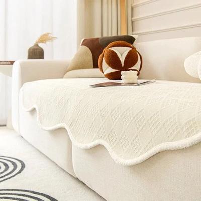 Irregular Shaped Sofa Mat Soft Plush Universal Sofa Towel Four Seasons Non-Slip Couch Cushion Cover for Living Room Multi-sizes