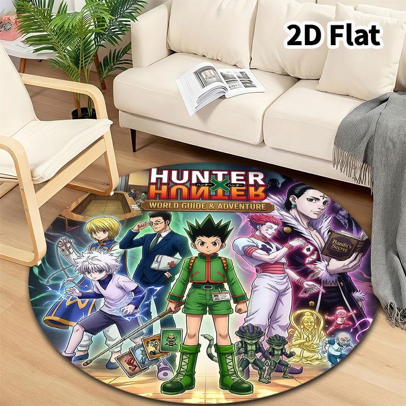 Hunter X Hunter Round Area Rug Carpet Rug For Living Room Bedroom Sofa Playroom Decor Nonslip Floor Mat