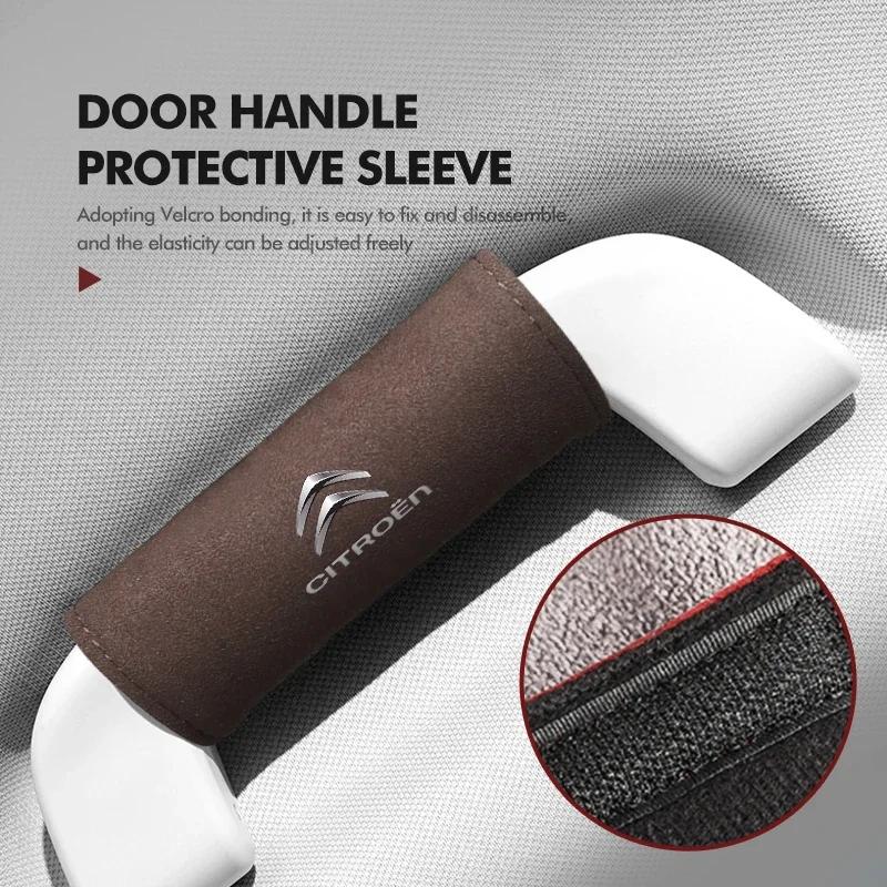 2 Stück Auto Dach Armlehne Ziehbezug Griff Handschuhe Schutz für Citroen Jumper Celysee Cactus Picasso Aircross Saxo Grand