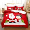 Christmas Bedding Set Polyester Duvet Cover Quilt Comforter Pillow Case 3D Red Double Full King Queen Twin Single Bedroom