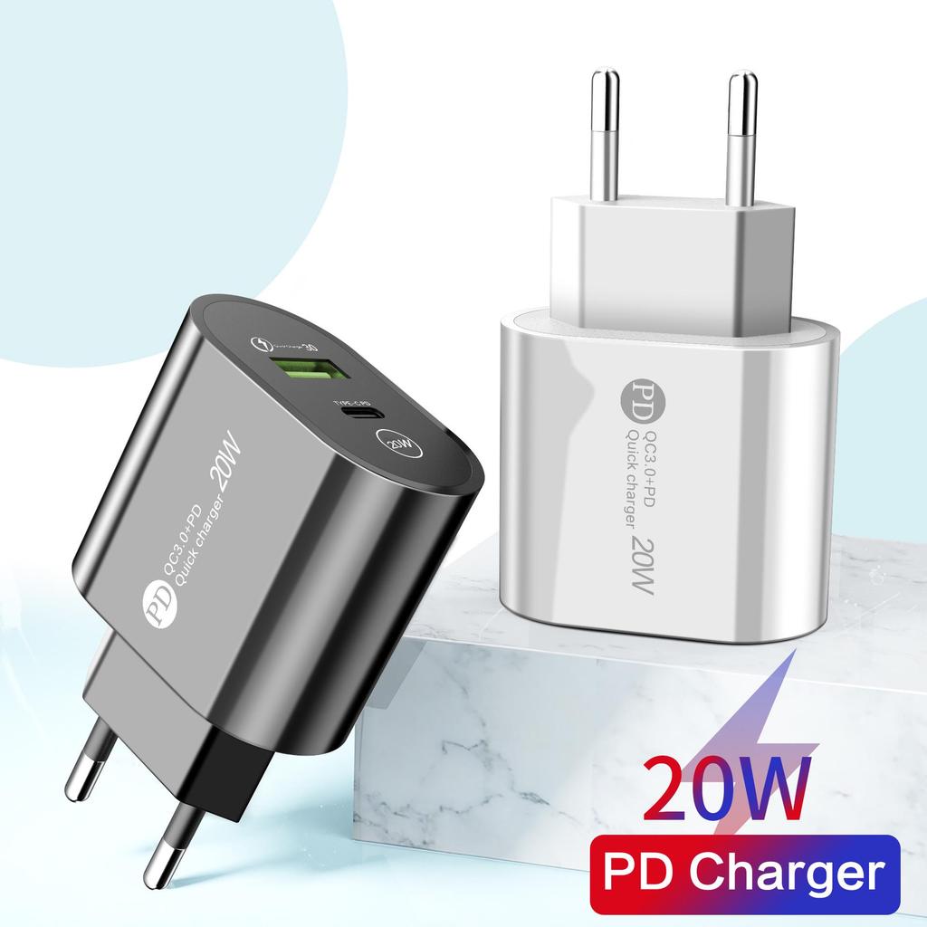 12W PD Fast Charger 2.4A EU/US Plug Type-C Adapter