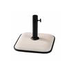 Square Cement Parasol Base - MARBUENO SUMMER - 35x35x5.2 Cm - White - 11 Kg - Compatible Ø30/35/38 Mm