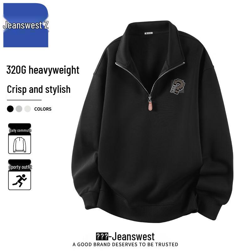

Jeanswest Men s American Style Half-Zip Pullover Sweatshirt 4XL