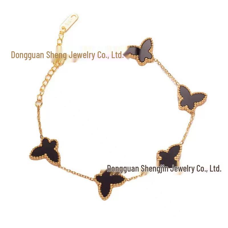 Mori-Style 18K Gold Butterfly Bracelet: Elegant Titanium Steel Jewelry for Women