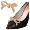 Fashionable Bowknot Shoe Accessory with Rhinestone Charm for Jewelry Enthusiasts