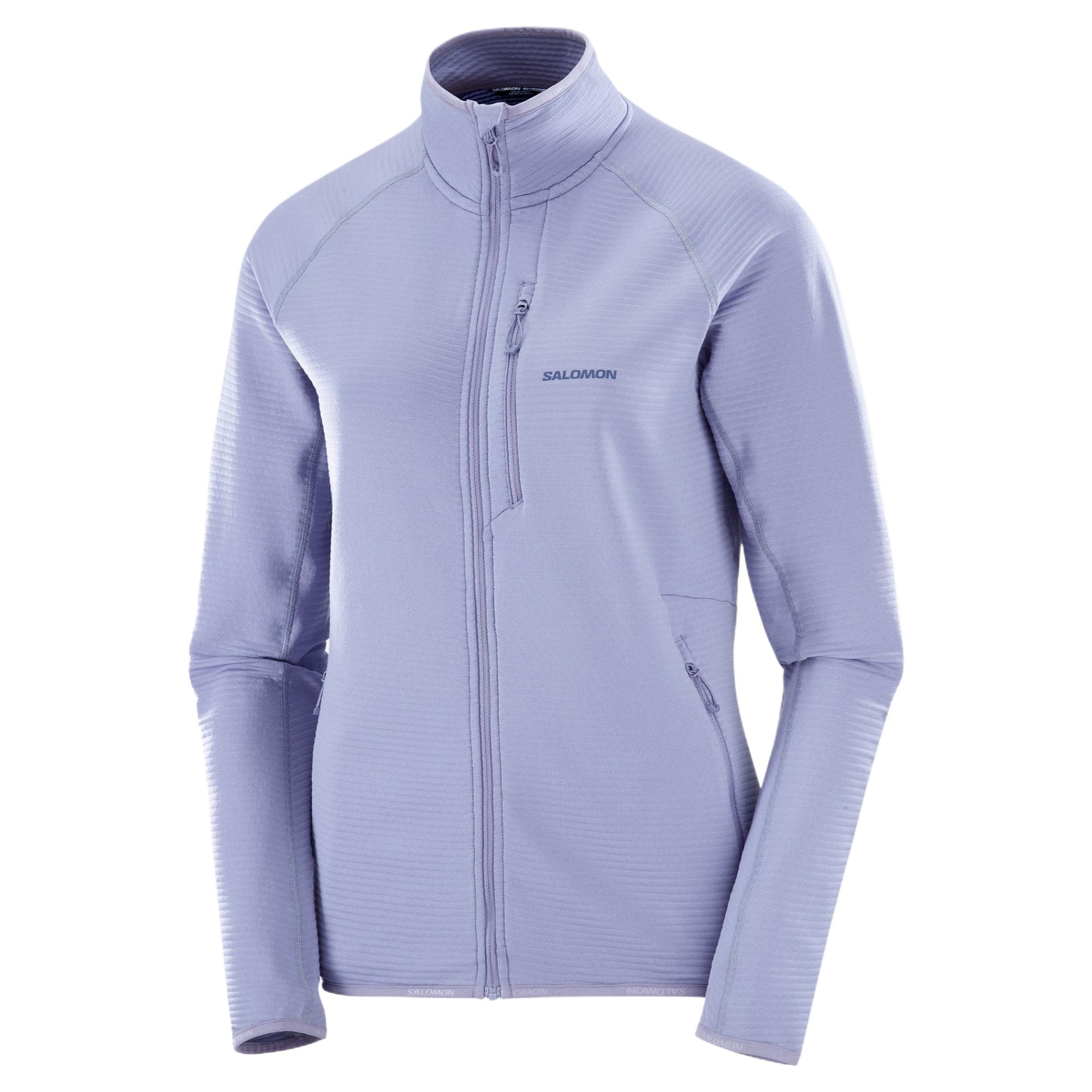 

SALOMON Дышащая приталенная удобная мягкая однотонная куртка Женские куртки Голубой гранит C24460 S