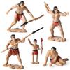 Realistic Brown Primitive Figurine Set For Kids Educational Play And Display Model