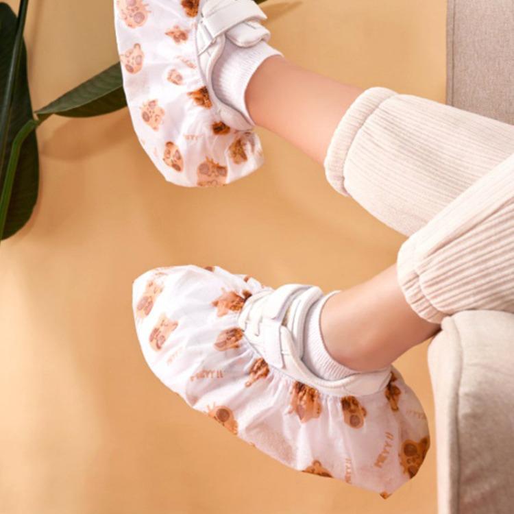 Printed Anti-slip Dustproof Non-woven Universal Disposable Thickened Shoe Covers