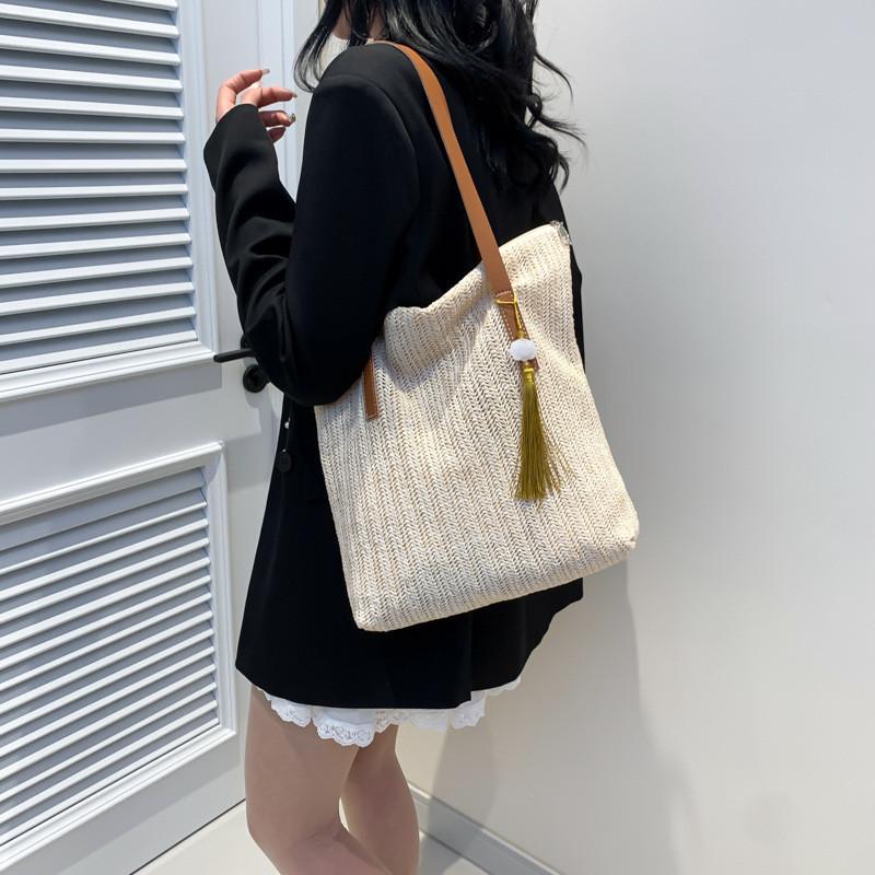 Fashionable Woven Tote Bag For Women Large Capacity Summer 2024 Trendy Versatile Everyday Bag