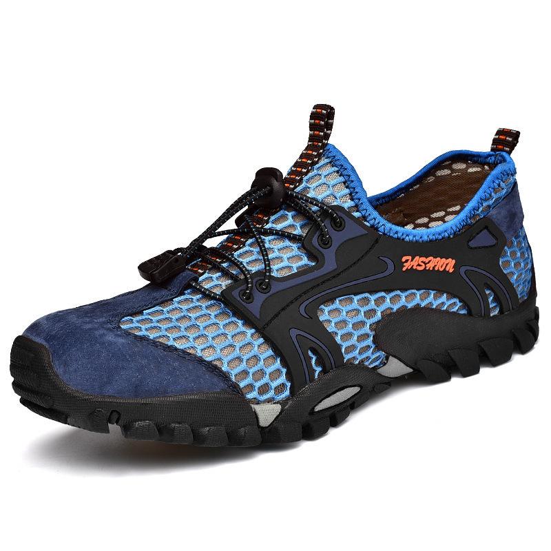 2025 Summer Wading Shoes Men's Hollowed-out Outdoor Creek Shoes Breathable and Quick-drying Fishing Casual Shoes Mesh Men's Sandals
