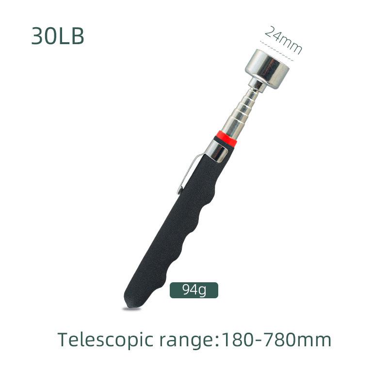 1.5 lb Telescopic Magnetic Pickup Tool with Light, Strong Magnet, Extendable Round & Square Mirror, Auto Repair Flashlight Head