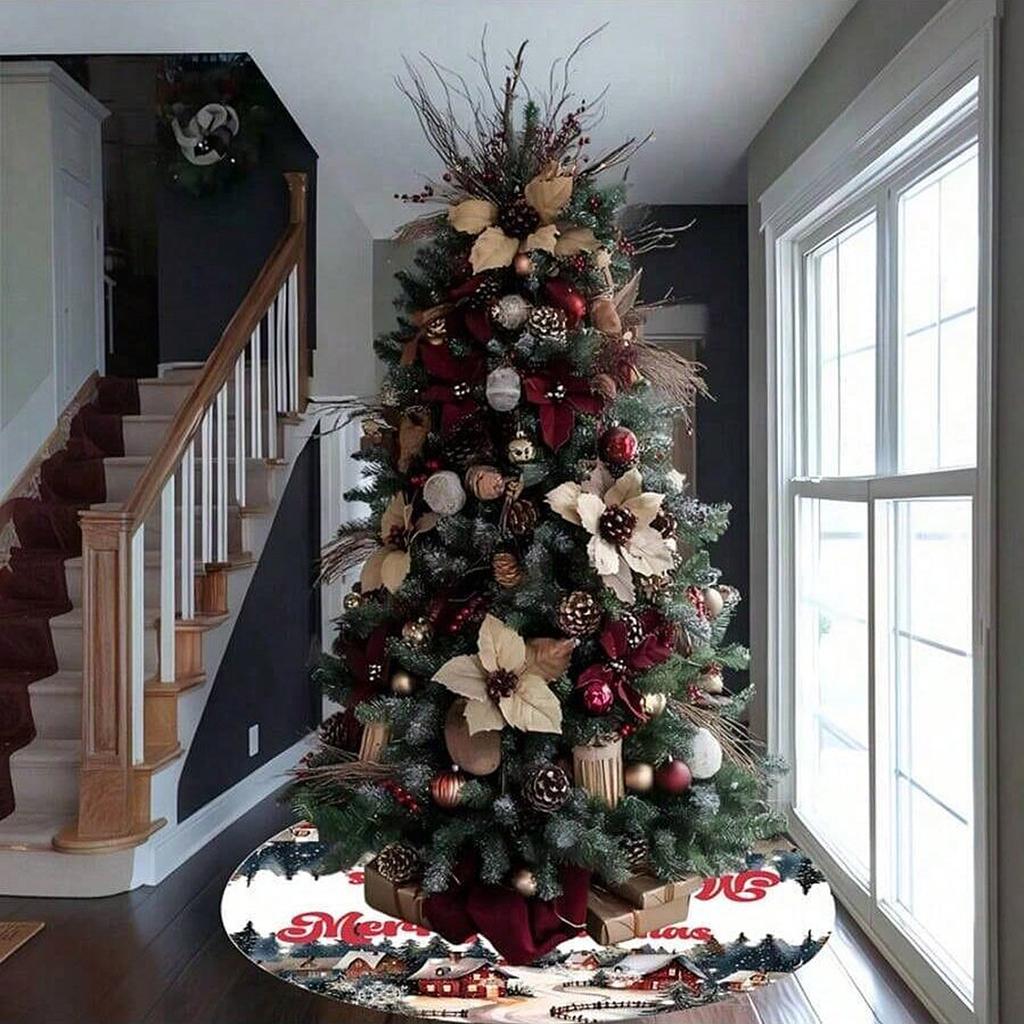 Koberec Vnitřní A Venkovní Podlahová Dekorace Vánoční Atmosféra Podložka pod Strom