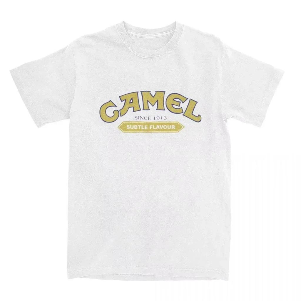 Retro Car Camel Cigarettes T-Shirt Vintage Cotton Tops Tee Short Sleeve Casual Streetwear Oversized Women Men Clothing Motosport
