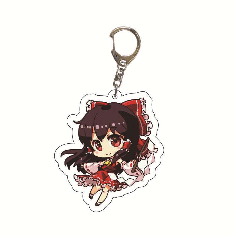 Двусторонняя акриловая брелок-подвеска Touhou Project Хакурей Рейму 55mm
