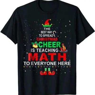 Math Teacher Christmas Shirt - Elf Christmas Cheer T-Shirt