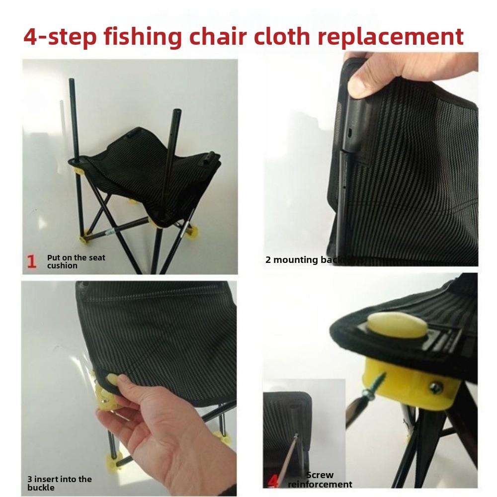 Double-layer Folding Chair Replacement Cover Thickened Anti-slip Beach Chair Pad with Backrest Chair Cushion