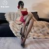 Horse Oil Silky and Shiny Contrasting Lace Suspenders Integrated Sex Stockings Sexy Pure Desire Suspenders Women
