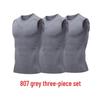 Men's Quick-Dry Sleeveless Three-Piece Fitness Set for Running and Basketball