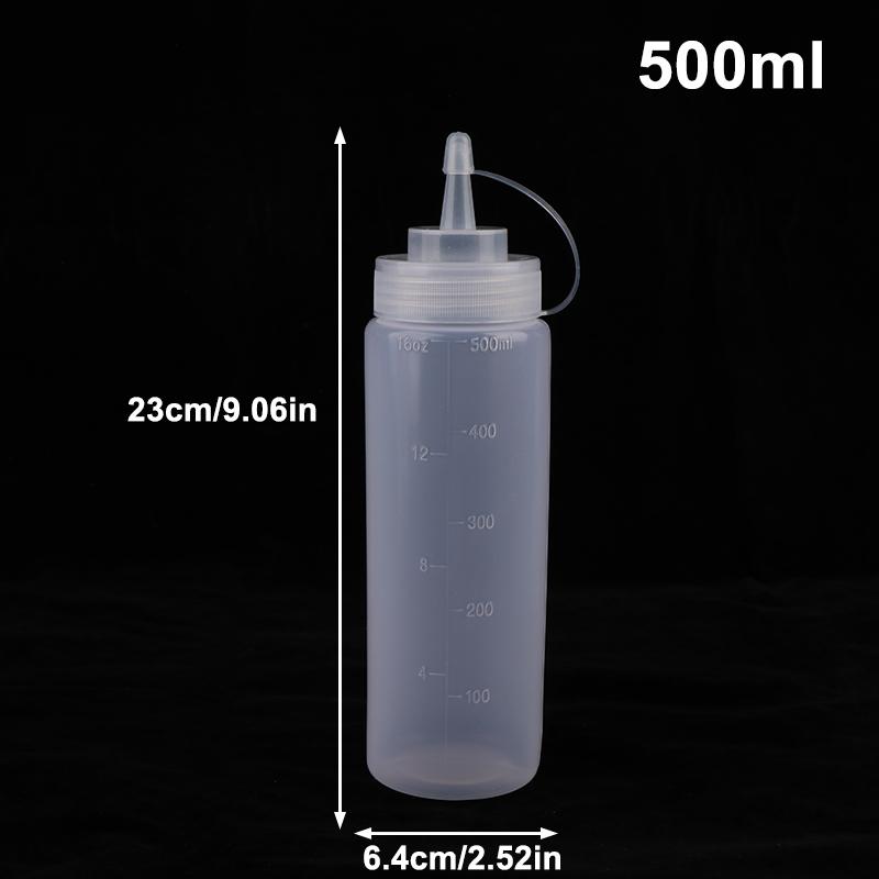 250-1000Ml Condiment Squeeze Bottles Ketchup Mustard Salad Bbq Sauces Olive Oil Dispenser Kitchen Tools Squeeze Seasoning Bottle