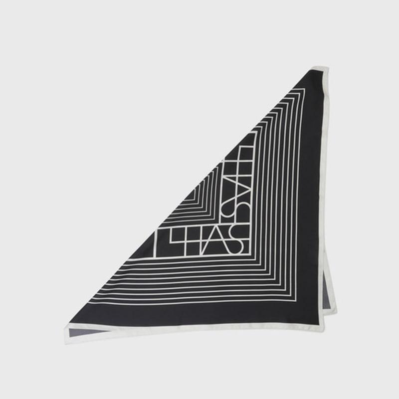 L’H.A.S SIGNATURE SYMBOL SILK SCARF_BLACK