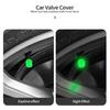 12Pcs Car Valve Hat Fluorescent Night Glowing Dust-proof Glow-in-the-dark Wheel Tyre Hub Luminous Valve
