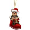 Dog Christmas Ornaments Dog Decoration Pendant 2D Seasonal Festive Pendant For Window Door Stair Fireplace Mantel Car Display