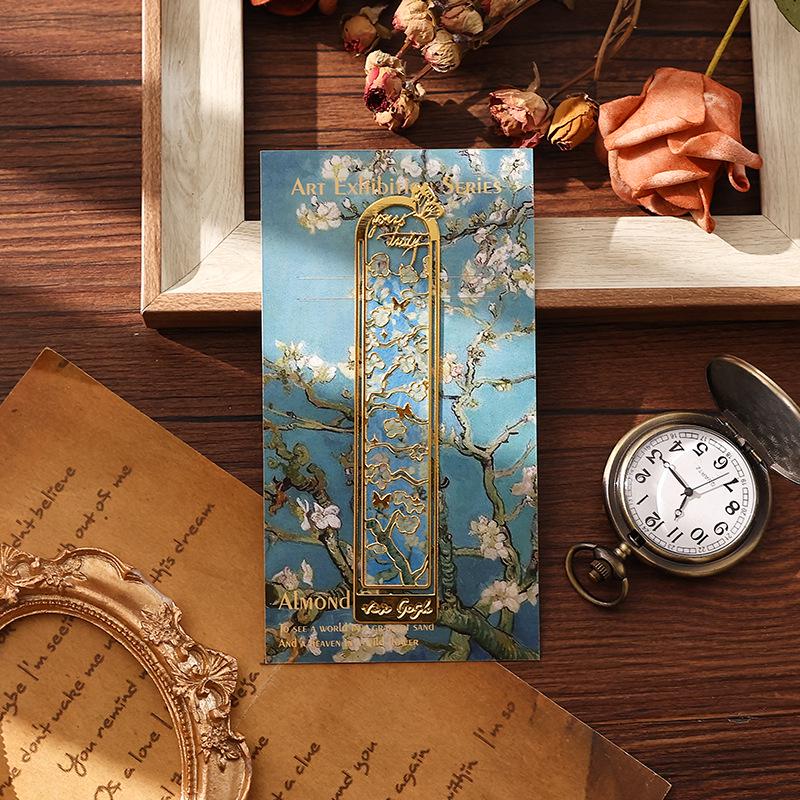 Van Gogh Retro Oil Painting Metal Bookmark - Exquisite Cultural Gift for Students