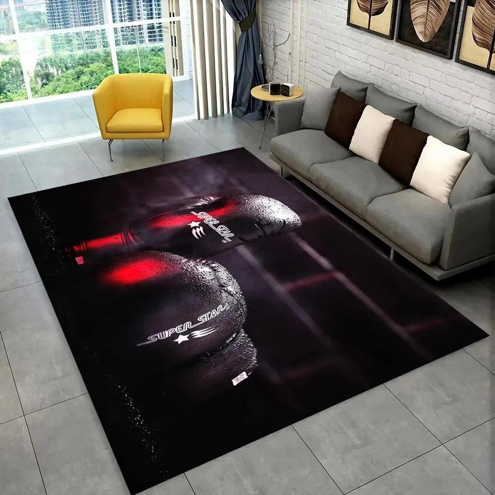 3D Boxing Gloves Boxer Fight Area Rug Large,Carpet Rug for Living Room Bedroom Sofa Doormat Decoration,Kids Non-slip Floor Mat