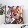 Poszewka na poduszkę Zootopia Poliestrowa Poszewka na poduszkę Dekoracja Poszewka na poduszkę Dom Kwadratowa 18'
