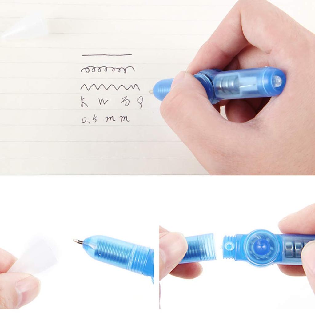 Stylo rotatif lumineux LED coloré, stylo à bille, fournitures d'apprentissage de bureau, couleur aléatoire