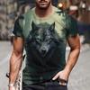 Animal Wolf 3D Print T-Shirts Summer Men Women Casual Fashion Streetwear Oversized Short Sleeve