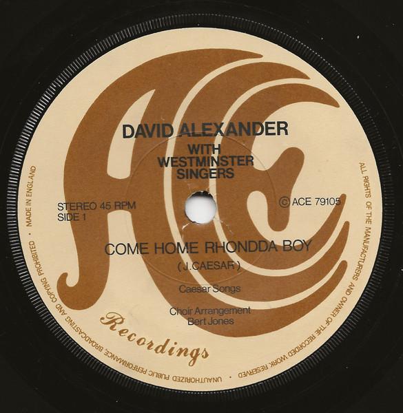 

7inch Record DAVID ALEXANDER 9 WESTMINSTER Come Home Rhondda Boy 79105 ACE Recordings 1980 UK Pop Used